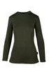 250 Women's Merino Long Sleeve Base Layer Comfort Zone - Dark Mel Green